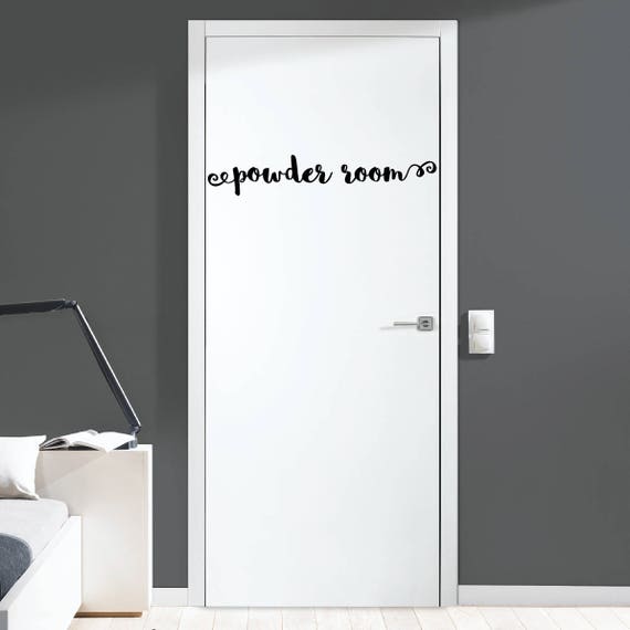 Powder Room Decal Powder Room Sticker Powder Room Door Decal Art Or Wall Decal Vinyl Funny Gorgeous Glamorous Gift