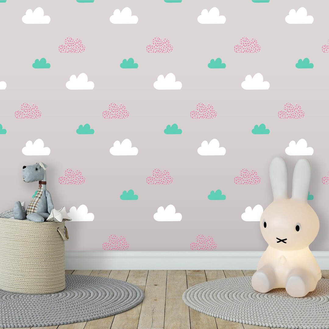 Cloud Sky Wall Decal Cloudy Nursery Kids Sticker Clouds Bedroom Living ...