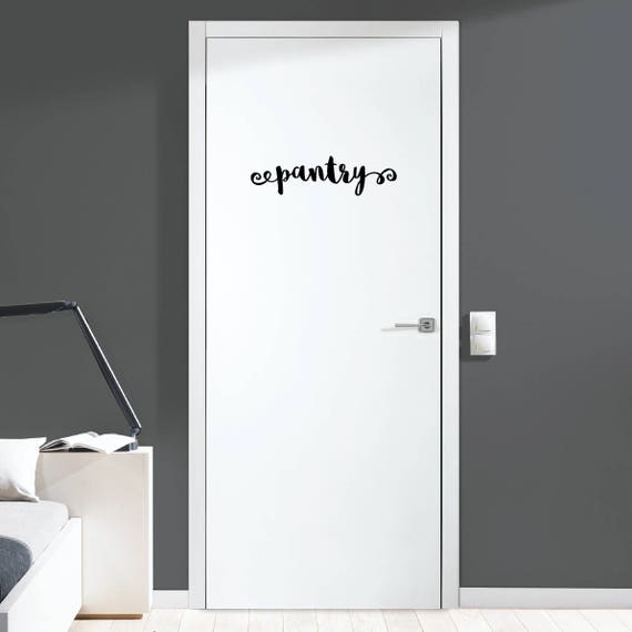 Speisekammer Aufkleber „Pantry“ – Schwarzer Vinyl-Aufkleber Für Tür Oder Wand
