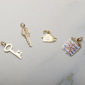 Vintage gold charms - four to choose from