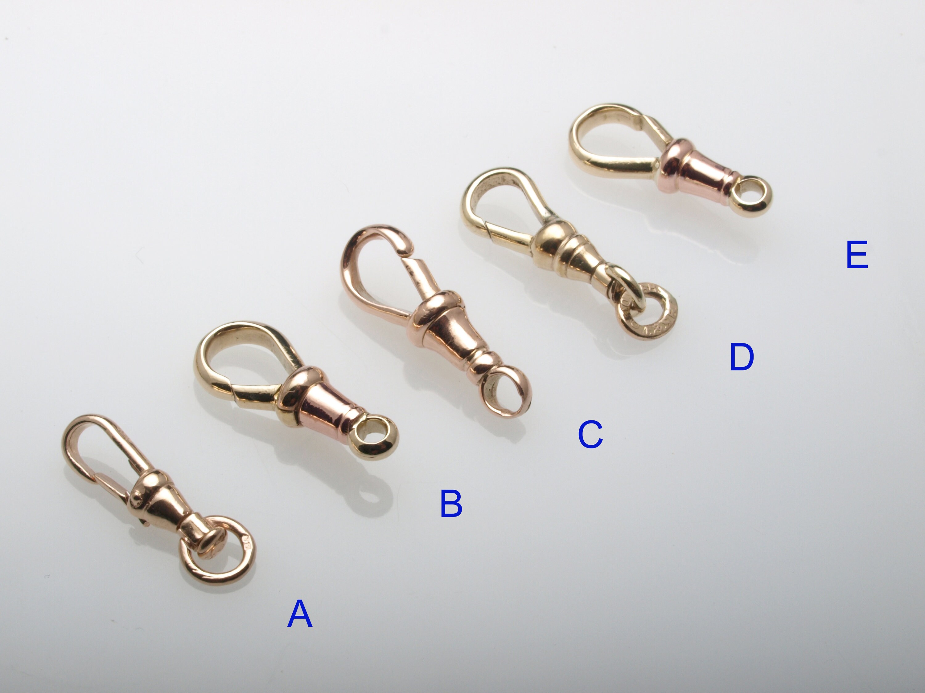 Vintage Gold Watch Chain Swivel Clasps. Yellow and Rose Gold Etsy