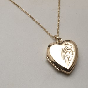 médaillon coeur or vintage