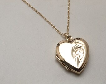 Vintage gold Herz Medaillon