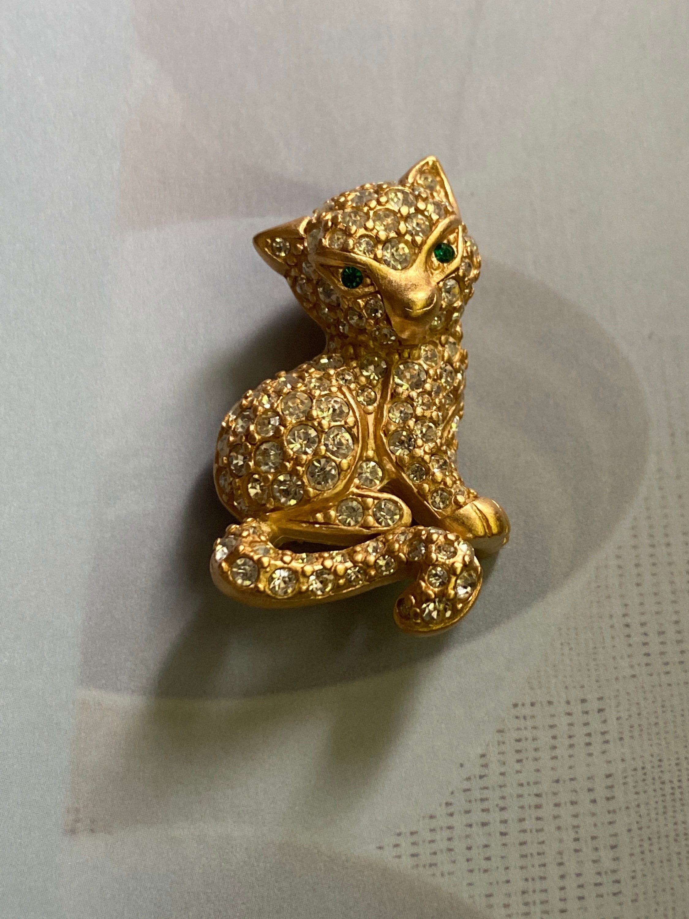 Swarovski cat brooch shop