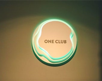 One Club Leuchtreklame - Benutzerdefinierte LED-Wanddekor, personalisiertes Namensschild