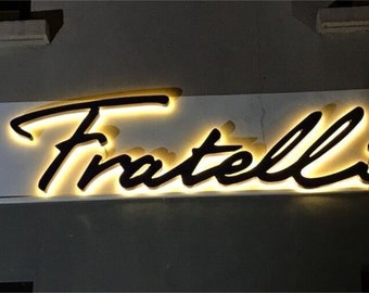 Custom LED Backlit Company Logo Sign – 3D Business Branding Wall Decor
