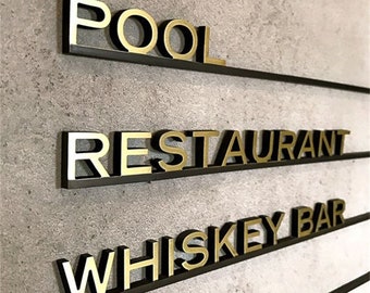 Custom Metal letters logo Custom Logo Stainless Steel Laser Cut Signboard Brushed Metal Logo Reception Sign Office Wall Logo