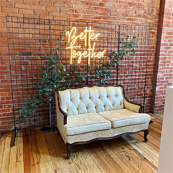 Custom Neon Sign "Better Together" – Wedding Backdrop Light, Engagement Party Decor