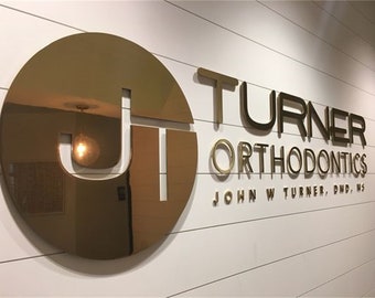Custom Laser Cut Metal Business Logo Sign – 3D Steel Wall Art