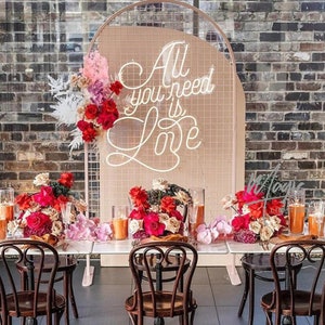 All you need is love Custom Neon Sign, Neon Wedding Sign, Neon Wedding Light, Neon Name Sign, Wedding Name Neon, Wedding Neon Light