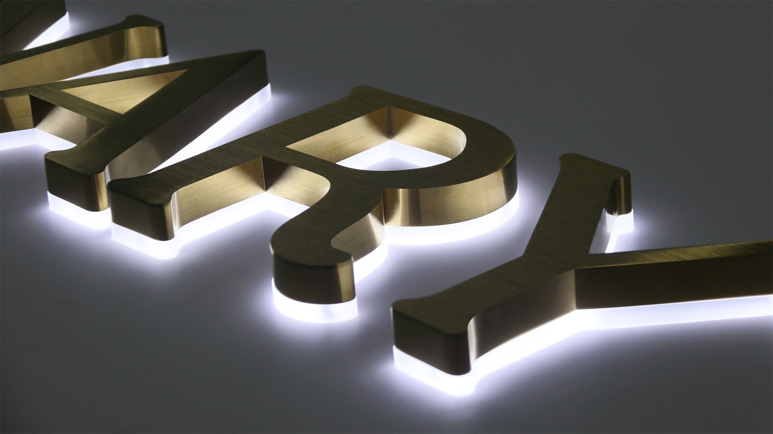 Custom Backlit Sign, Sign for Business, LED Light Box Backlit Silver ...