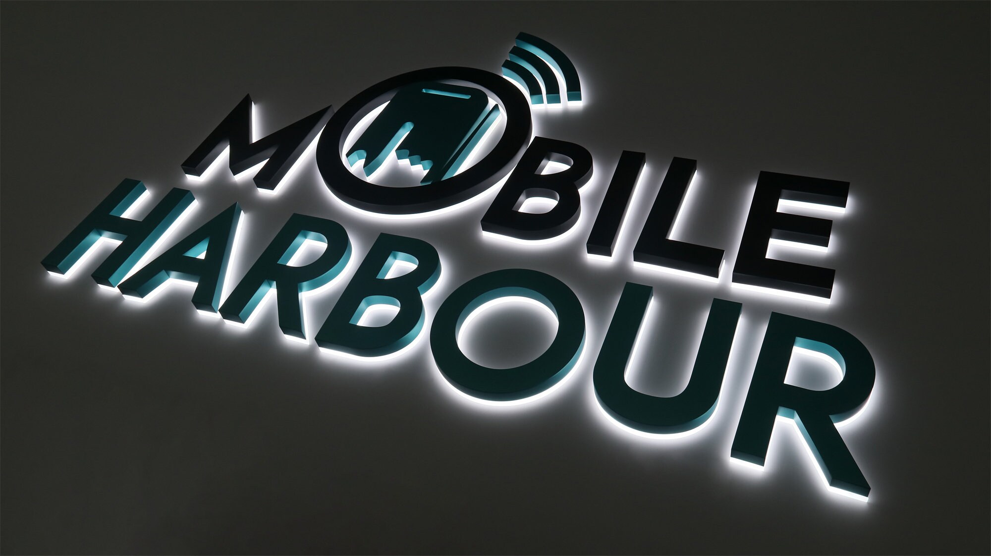 Custom LED Backlit Metal Signs, 3D Backlit Signage, 3D Backlit Metal ...