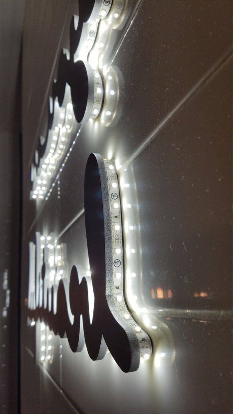 Custom Metal Backlit Sign, LED Channel Letter Signage - Etsy