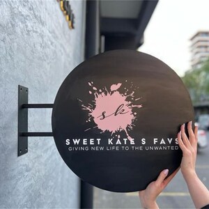 Logotipo de metal externo, placas de impacto, PLACA DE PAREDE PERSONALIZADA, logotipo de sinalização redonda de metal grande personalizado, placa de letras de aço inoxidável personalizada