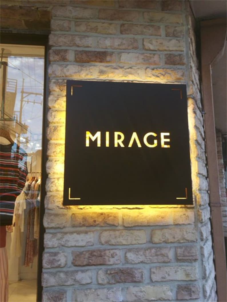 Backlit Laser Cut Metal Signs, Office Sign for Wall, Office Wall Decor