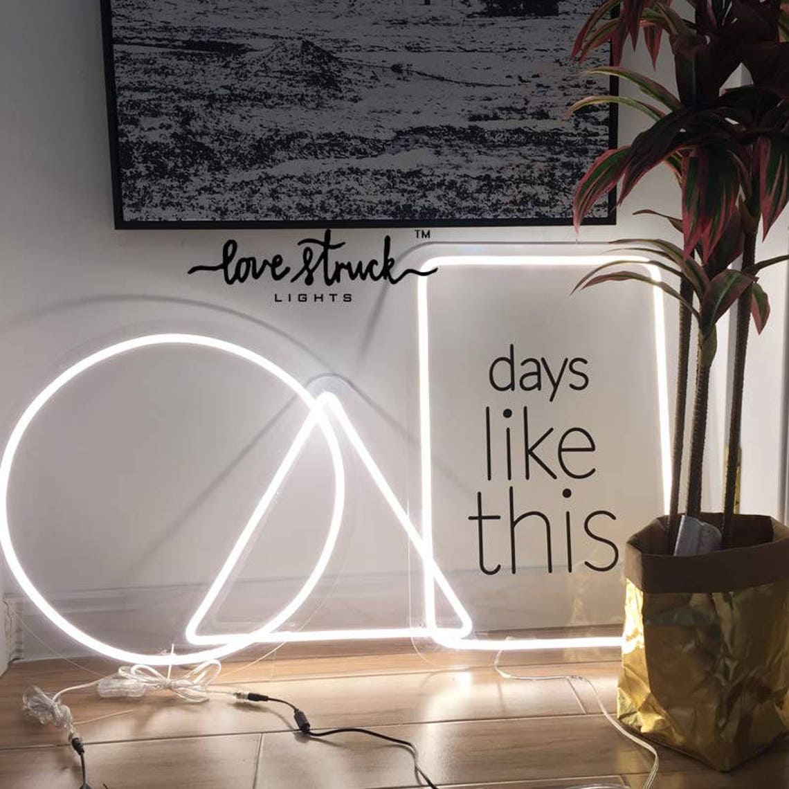 Geometric Acrylic Light Board Rectangle Light Board LED NEON Etsy