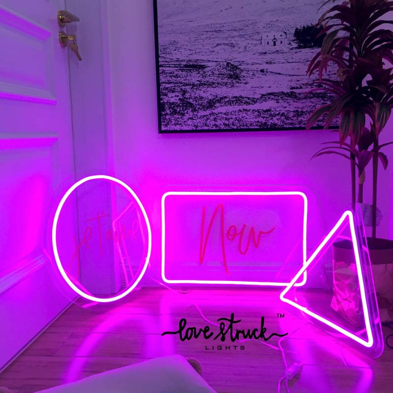 Geometric Acrylic Light Board Rectangle Light Board LED NEON Etsy