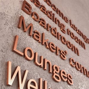 Individuelles 3D Metall Buchstabe Zeichen - Personalisierte Wand Dekoration, Business Logo, Büro Beschilderung