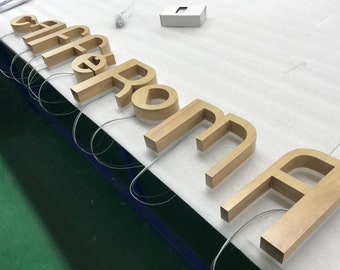 Custom Wood Letter Sign, Personalized Wooden Name Sign for Wall Decor