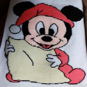 Afghan crochet baby blanket Sleepy Mouse, Crochet blanket for sale, Baby throw with picture, Baby shower gift, Newborn blanket, Handmade