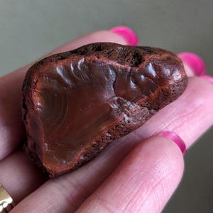 1oz Gorgeous Red Banded Unique Lake Superior Agate