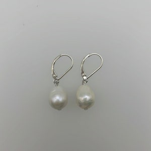 French Wire and Baroque Pearl Earrings