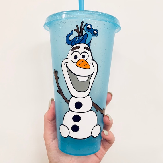 Olaf & Bruni Cup, Frozen 2, Elsa, Anna, Tumbler, Starbucks Cup, Kids Cup