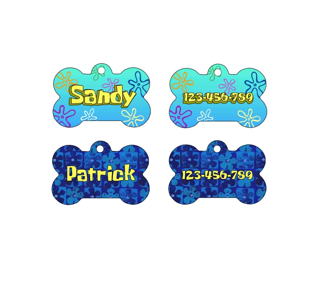 Undersea Metal Dog Cat Tag, Ocean Pet Tags, Personalized Custom Pet ID