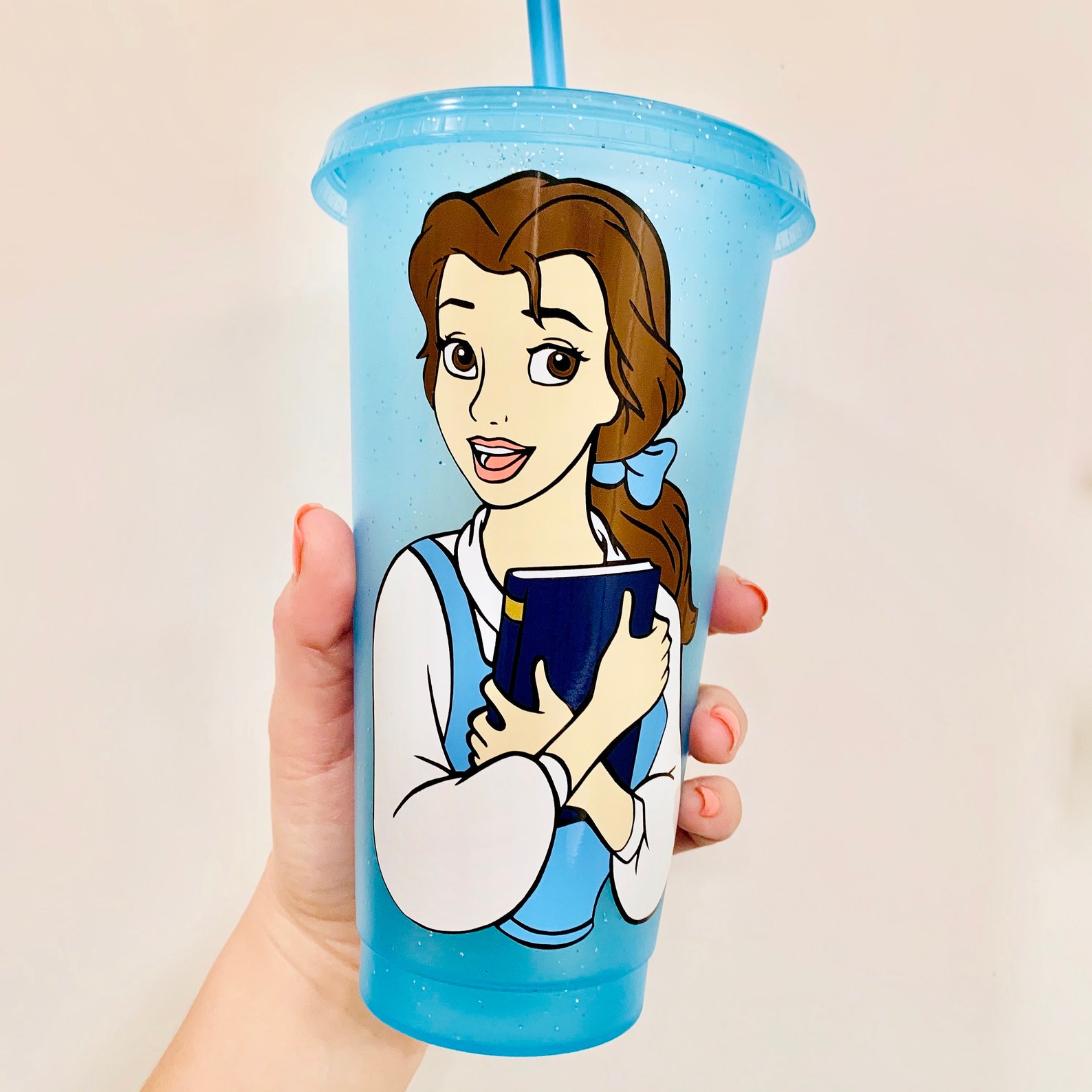 Belle Cup Tumbler Beauty and the Beast Starbucks Cup Kids - Etsy