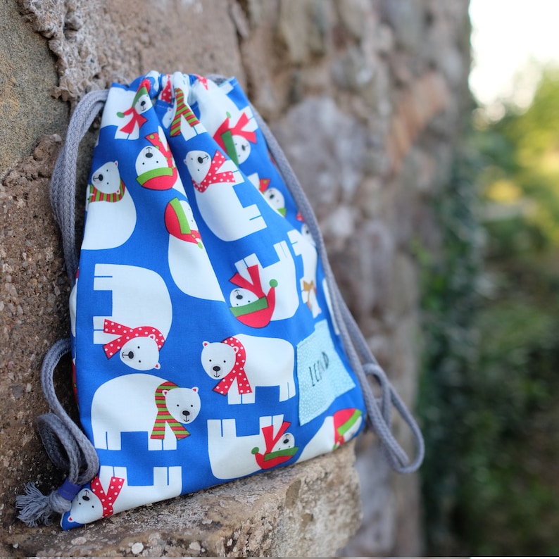 Kids Drawstring Backpack Pattern Make a Fully Lined Kids Bag Etsy