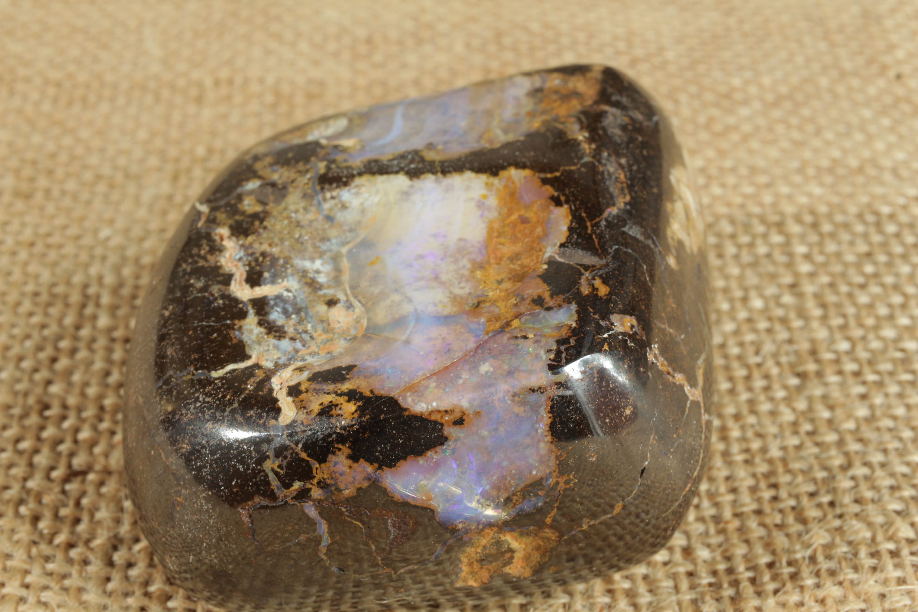 Hand Polished Boulder Opal Australian Mineral Specimen Tactile ...