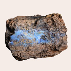 Raw Boulder Opal Specimen - Australian Mineral Collector Gift Statement Display Rock, Extra Large, Blue