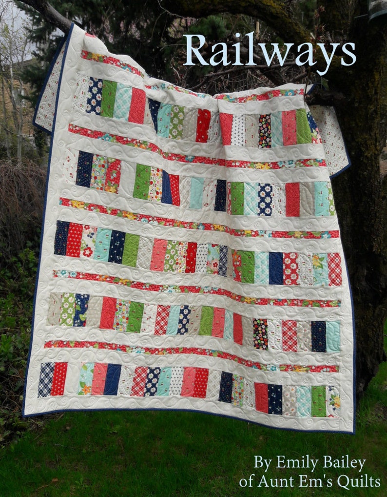 RAILWAYS Moda ORCHARD Charm Quilt Kit APRIL Rosenthal