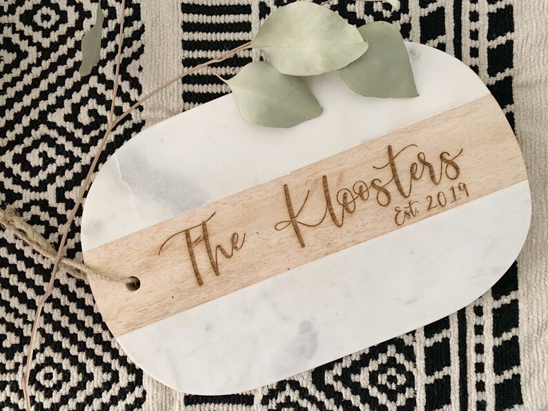 Custom marble and wood cutting board,laser engraved cheese board,custom cheese board,Custom wedding gift Christmas gift,housewarming gift