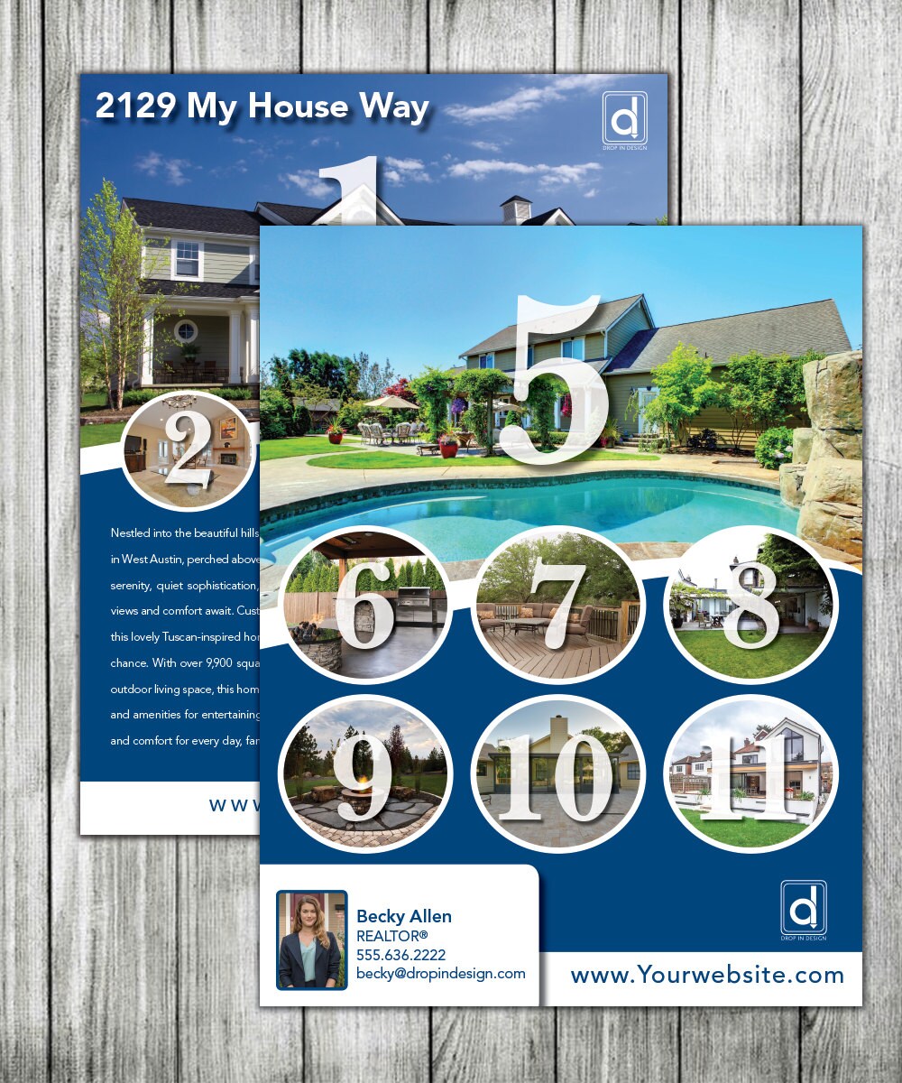 Instant Download | Photoshop, and Indesign Template | Real Estate Flyer ...