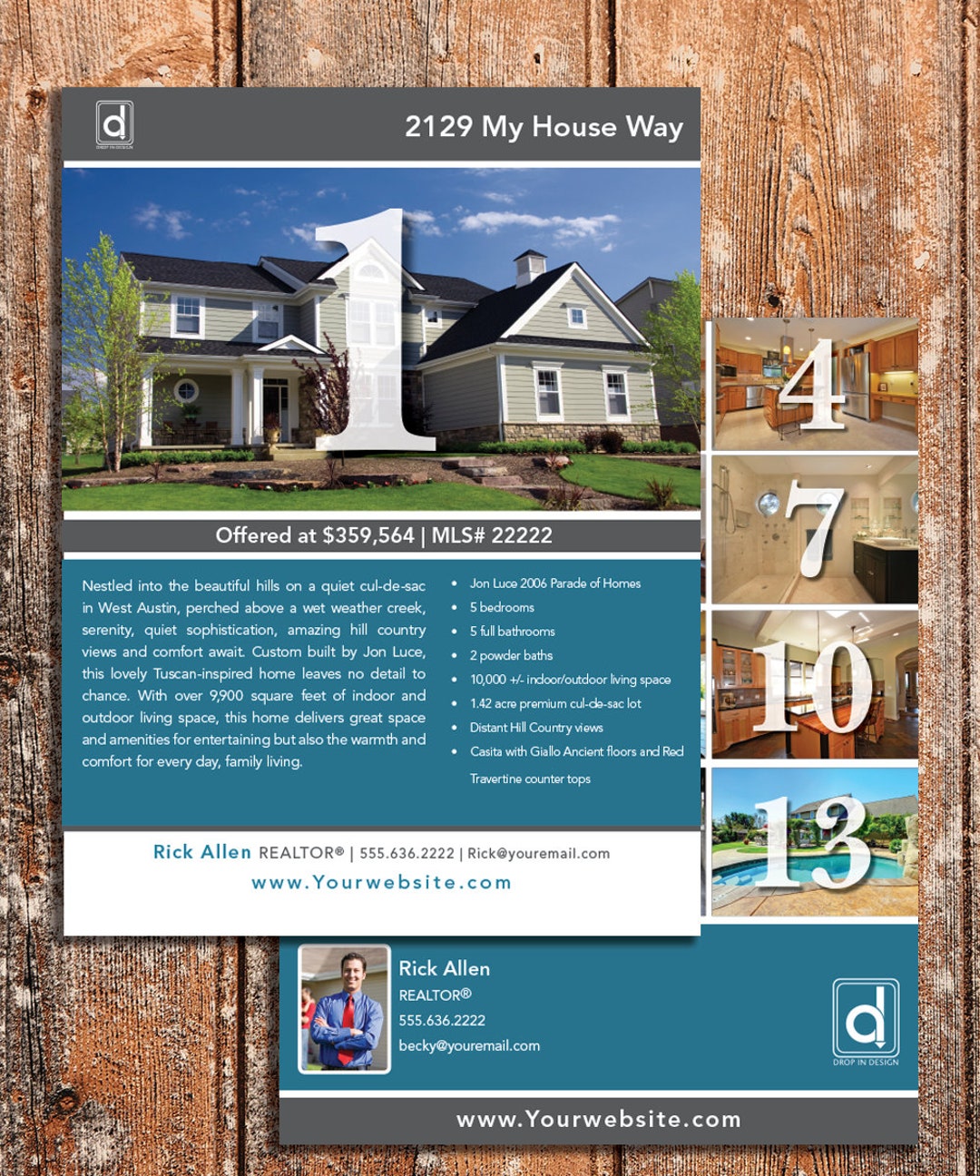 Instant Download | Photoshop, and Indesign Template | Real Estate Flyer ...