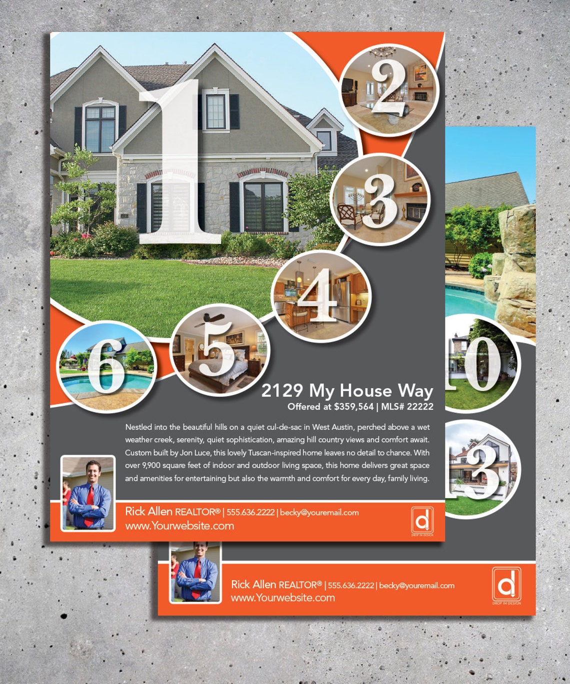 Instant Download Photoshop, and Indesign Template Real Estate Flyer 7 2 ...