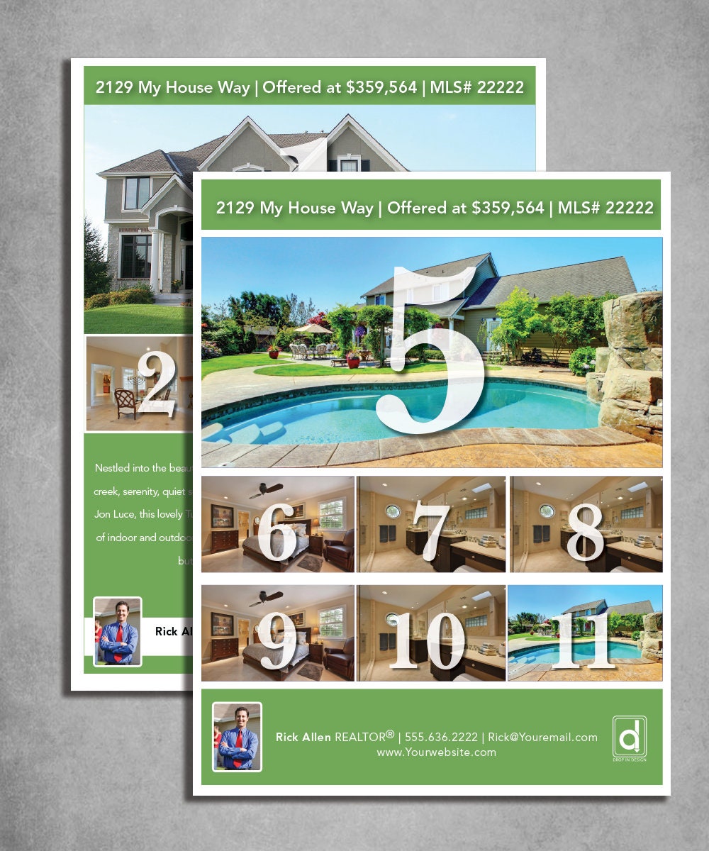 Instant Download | Photoshop, and Indesign Template | Real Estate Flyer ...