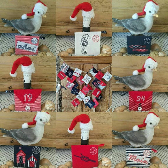 Ith Embroidery File Maritime Advent Calendar 13x18 Frame 25 Pieces