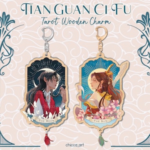 i ciondoli in legno dei tarocchi Tian Guan Ci Fu della benedizione ufficiale del Paradiso TGCF