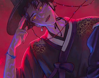 Stampa fanart Jinu K-pop demone Boys