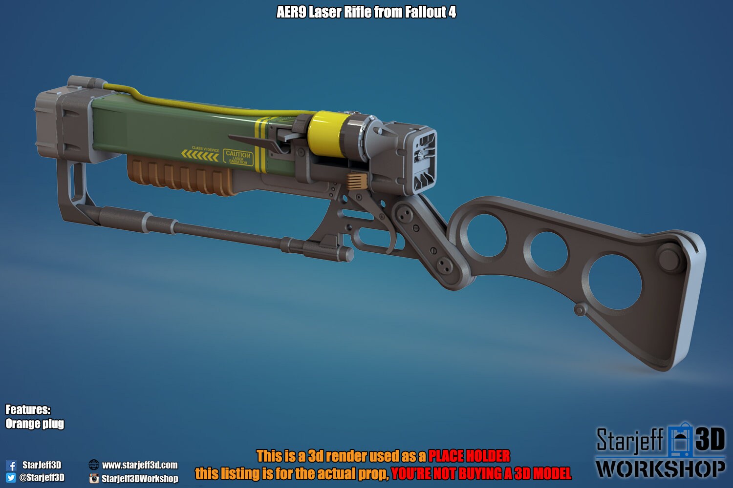 AER9 Laser Rifle From Fallout 4 fanart Etsy UK