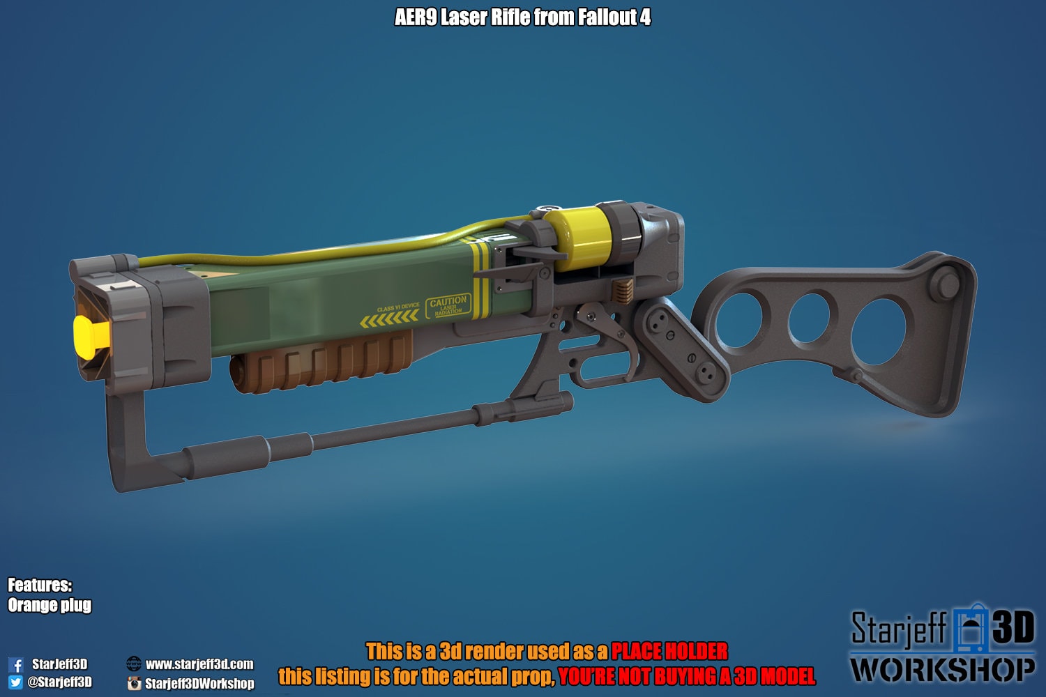 AER9 Laser Rifle from Fallout 4 Fanart Etsy