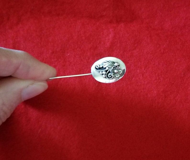 Vintage Sterling Silver Stick Pin by Navajo Silversmith Frank Sandoval