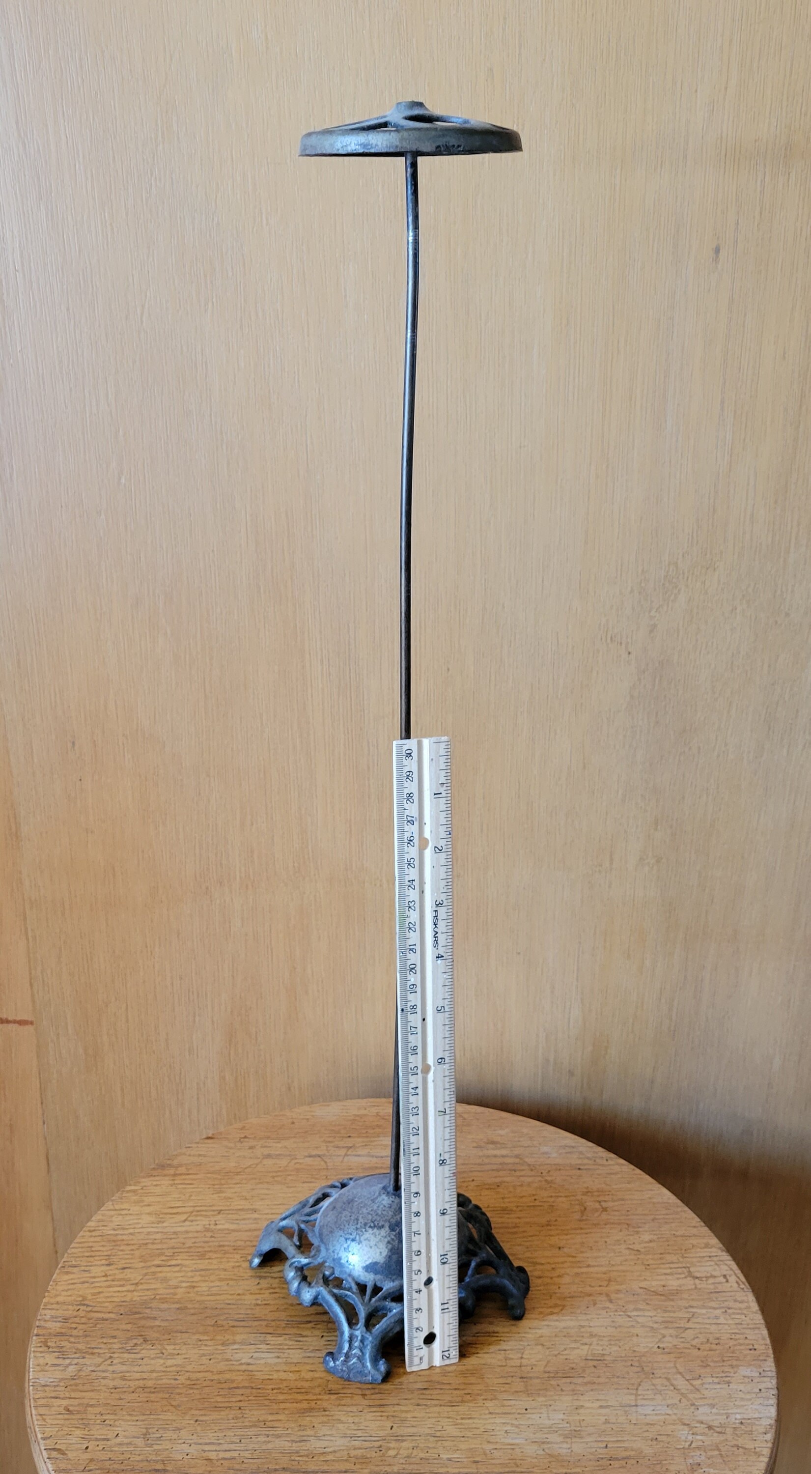 Tall Antique Cast Iron Metal Hat Stand Victorian Display Store Etsy