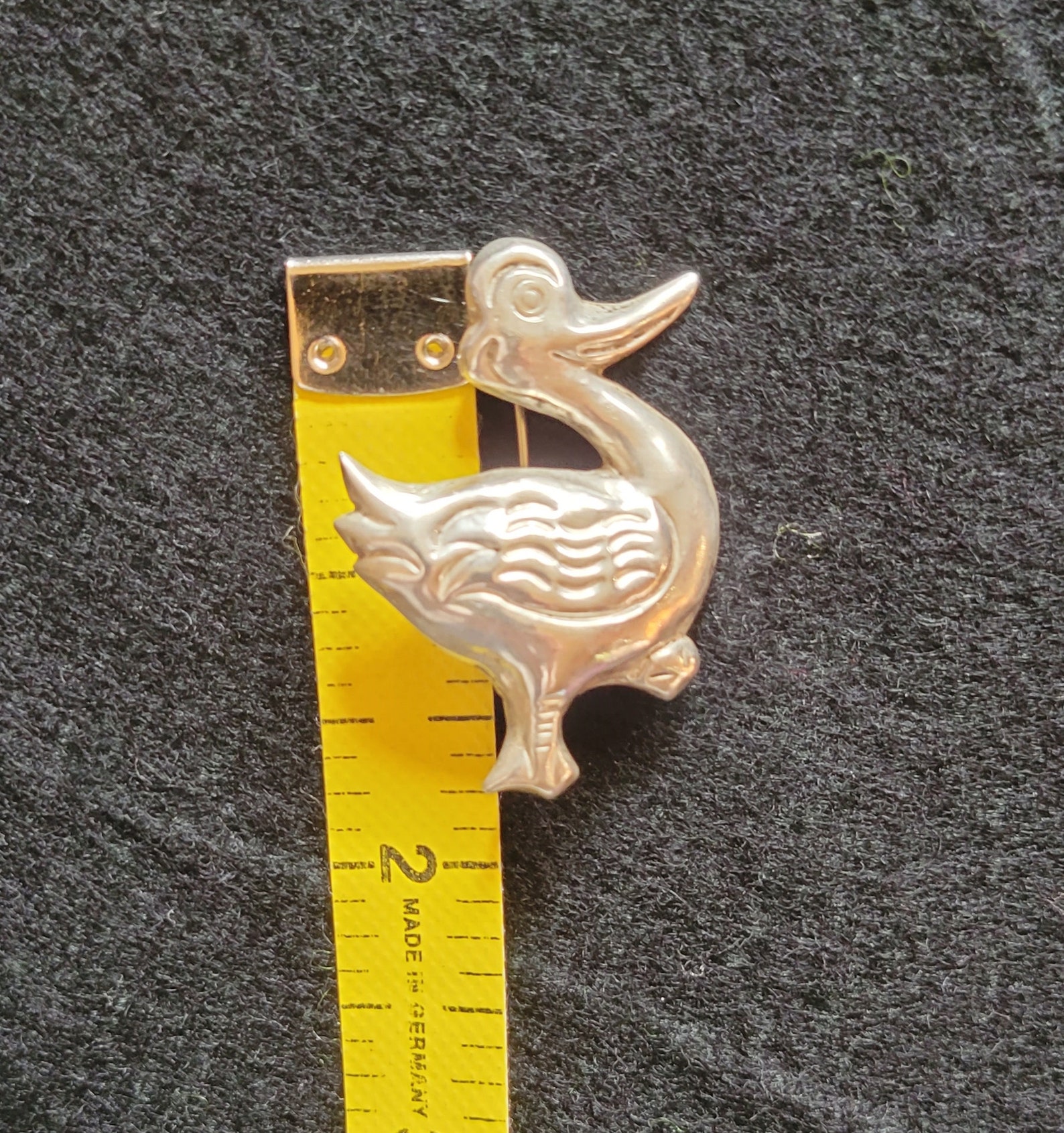 Vintage Silver Duck Pin Brooch Hand Crafted Sterling Silver Etsy