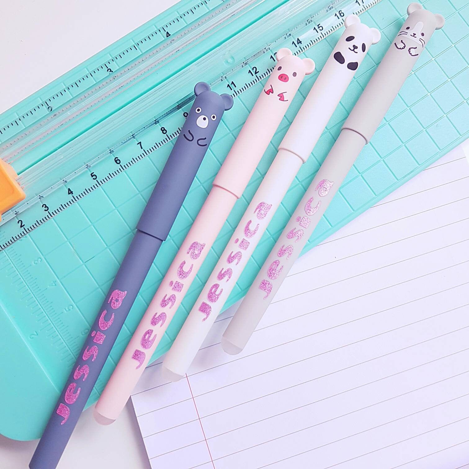 6 pièces Stylo mignon papeterie stylos mignons stylos fixes retour à  l'école papeterie choses mignonnes Kawaii