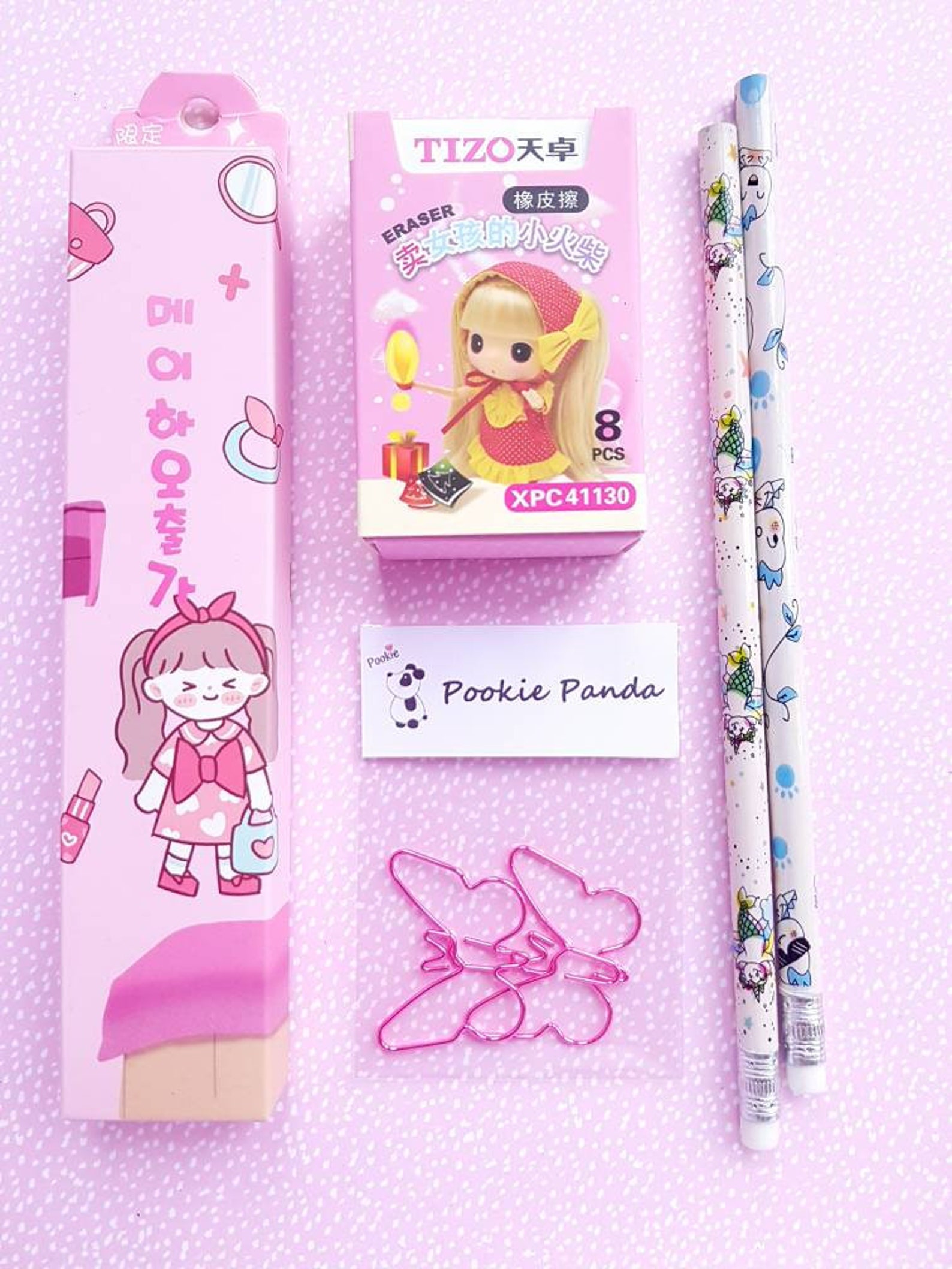 Pink stationery set gift for girl pink gift for girl kawaii Etsy