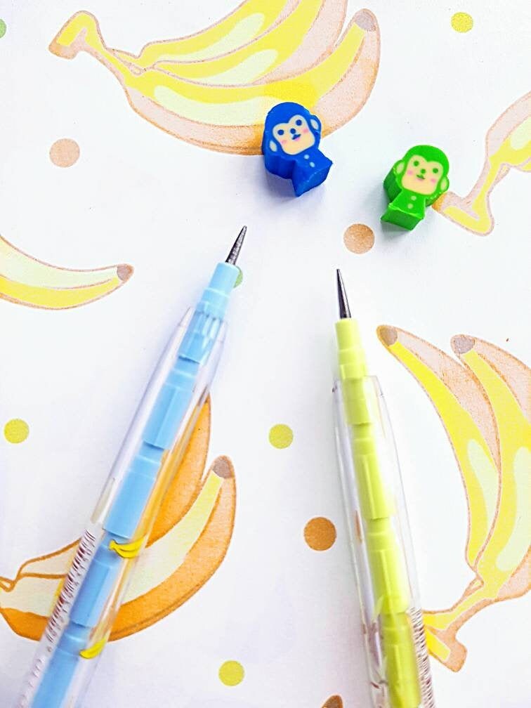 Monkey pencil mechanical pencil monkey eraser stationery Etsy