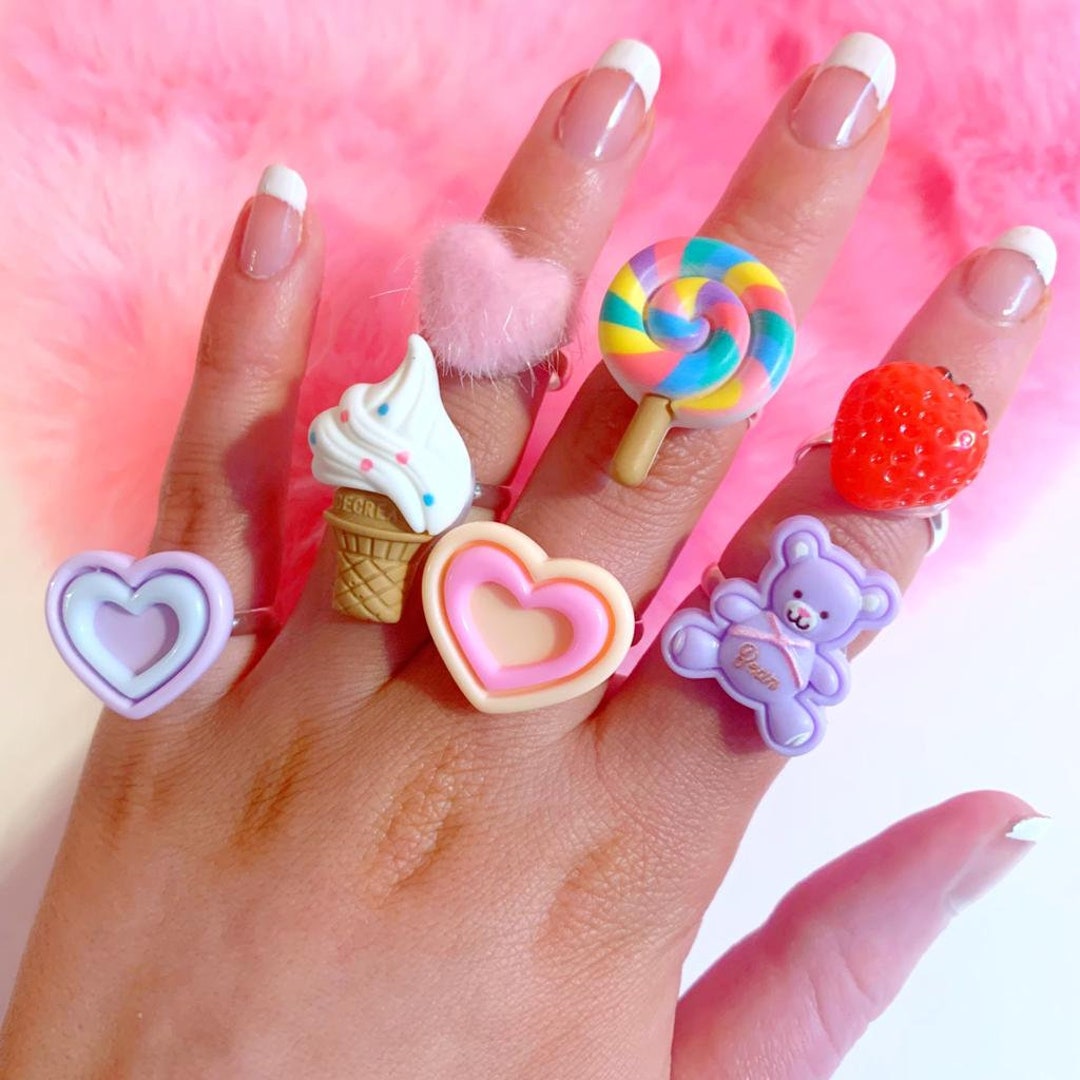 CUTE Rings Adjustable Ring Kawaii Ring Festival Jewellery - Etsy